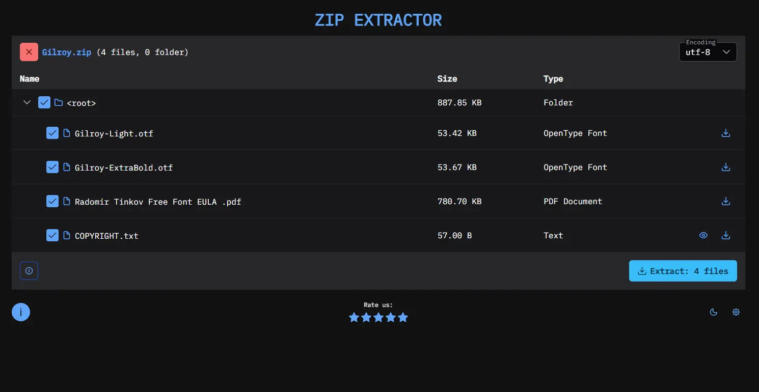 Screenshot 2 of Zip Extractor