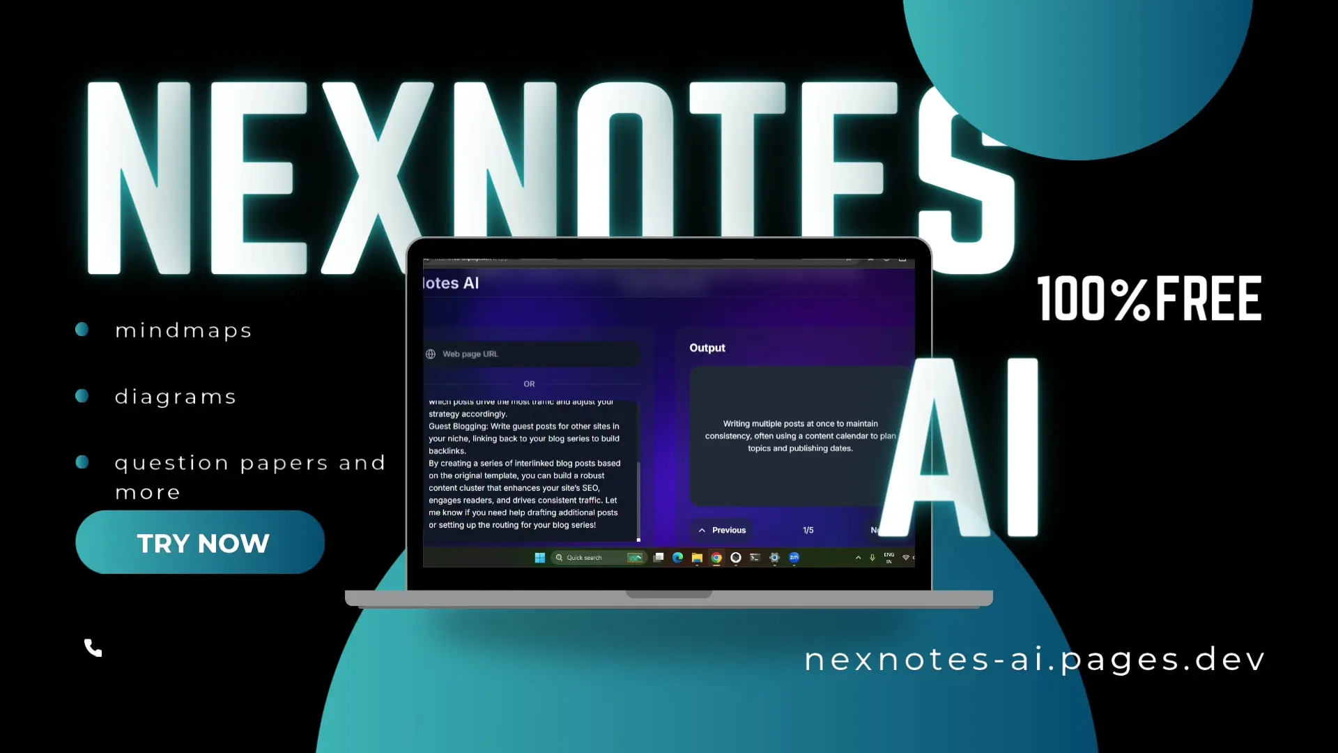 Screenshot 1 of NexNotes AI