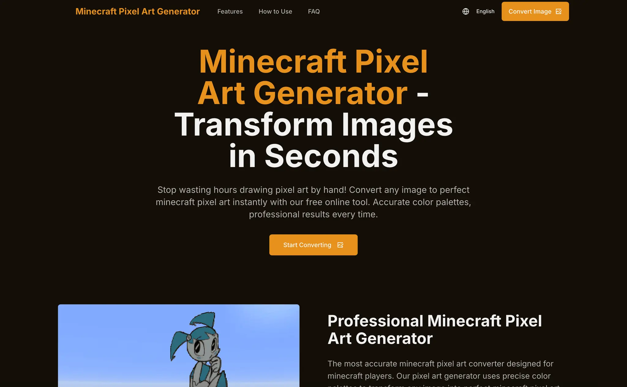 Screenshot 1 of Minecraft Pixel Art Generator: Image to