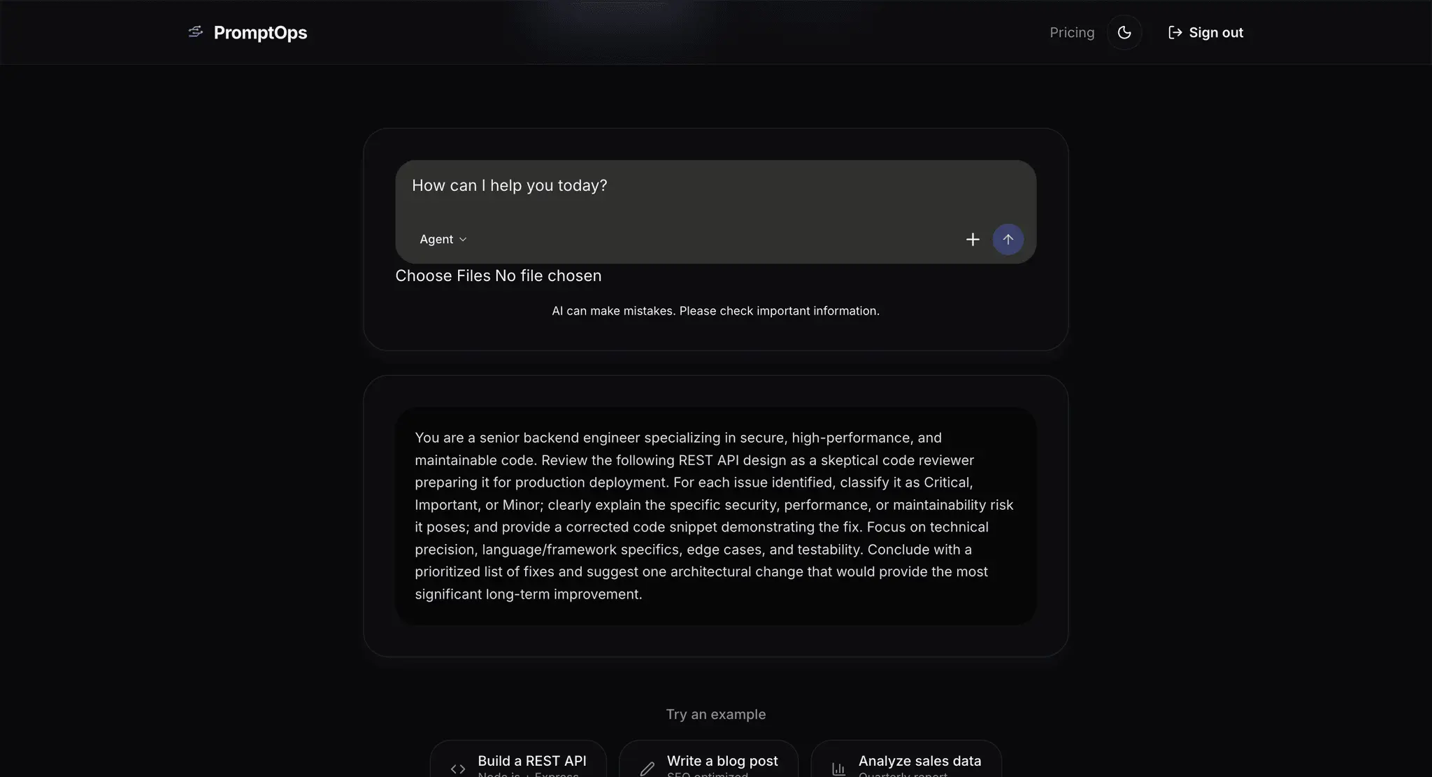 Screenshot 3 of PromptOps