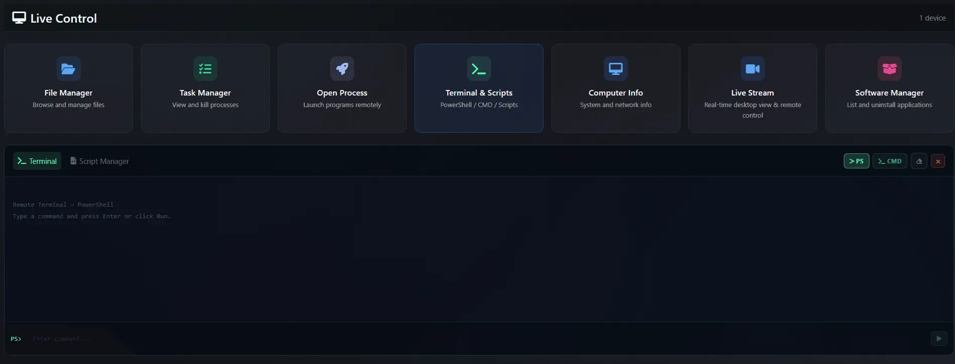 Screenshot 7 of OffCode Web remote control system