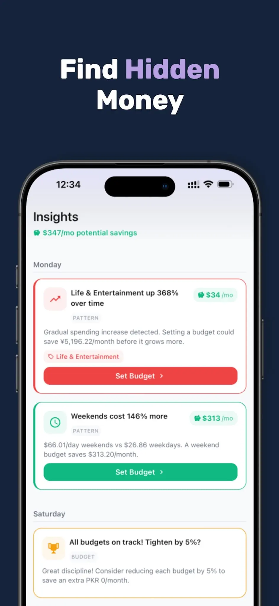 Screenshot 2 of Finly: Private Expense Tracker