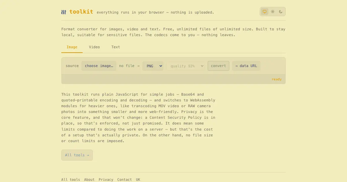 Screenshot 1 of Private Toolkit