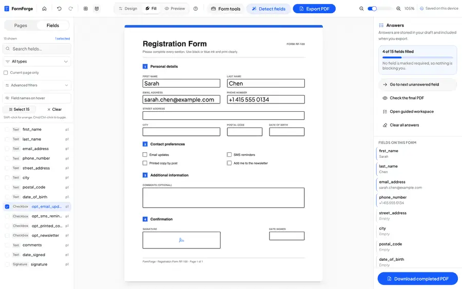Screenshot 2 of FormForge