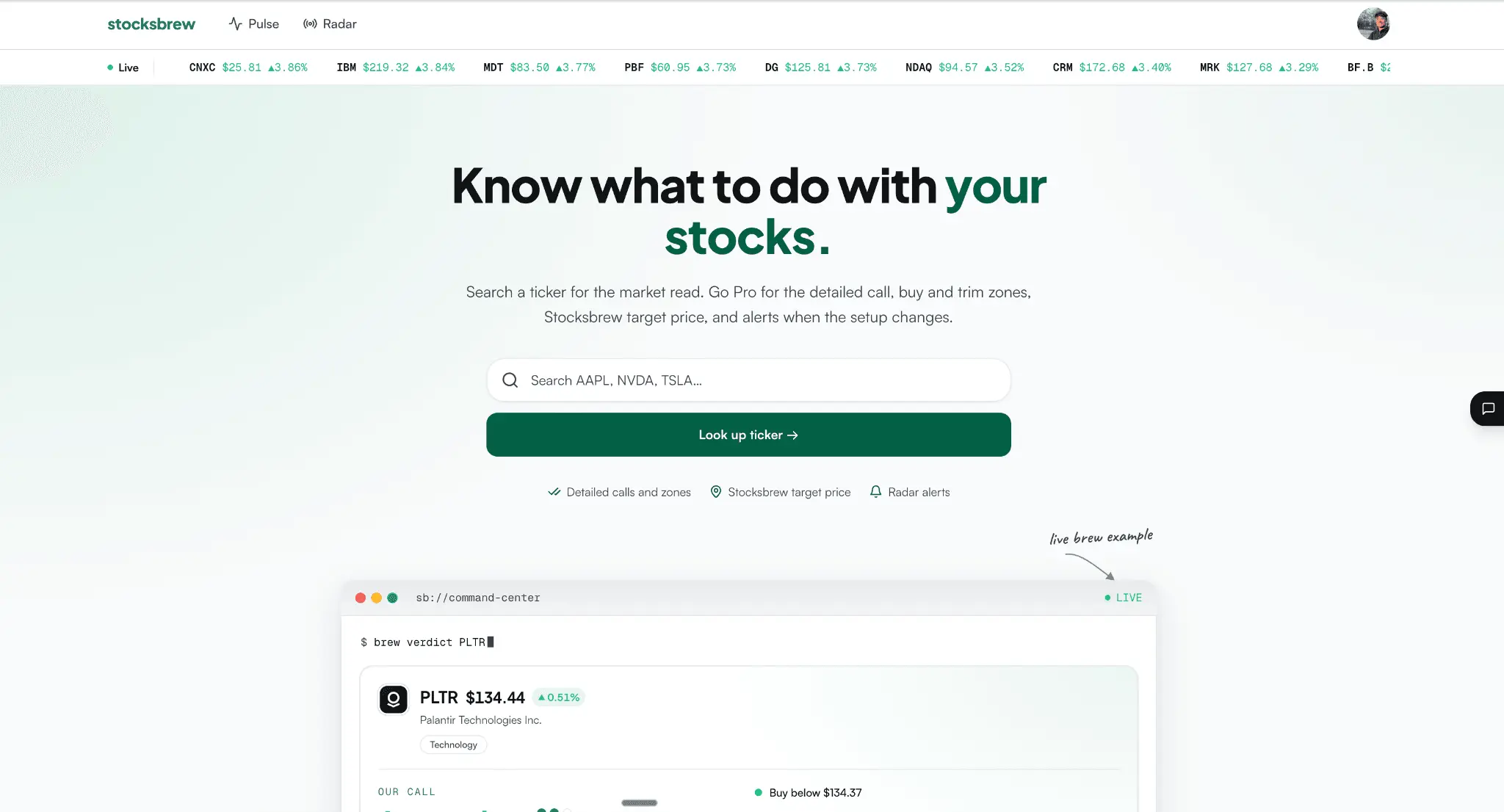 Screenshot 1 of StocksBrew