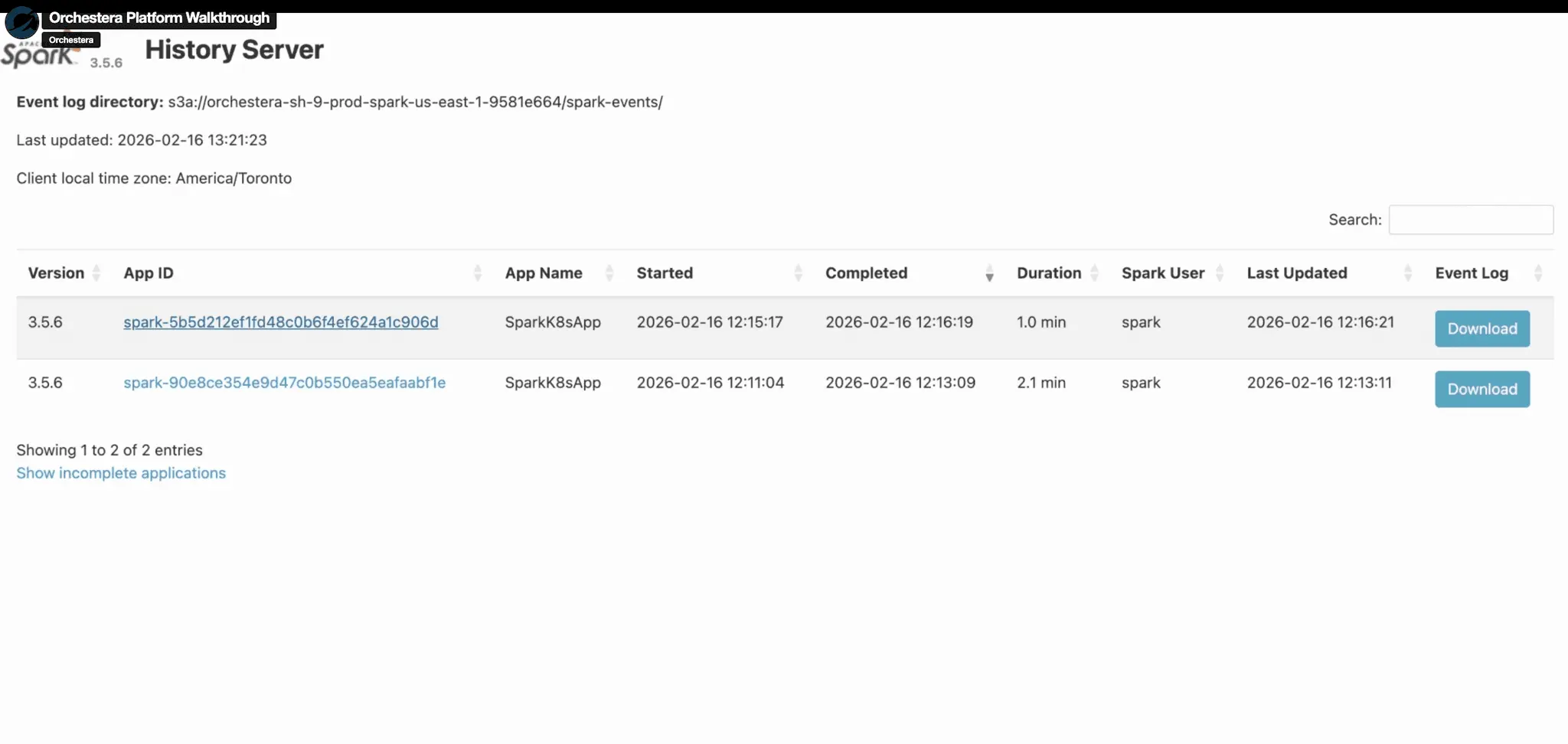 Screenshot 1 of Orchestera - Managed Apache Spark on K8s