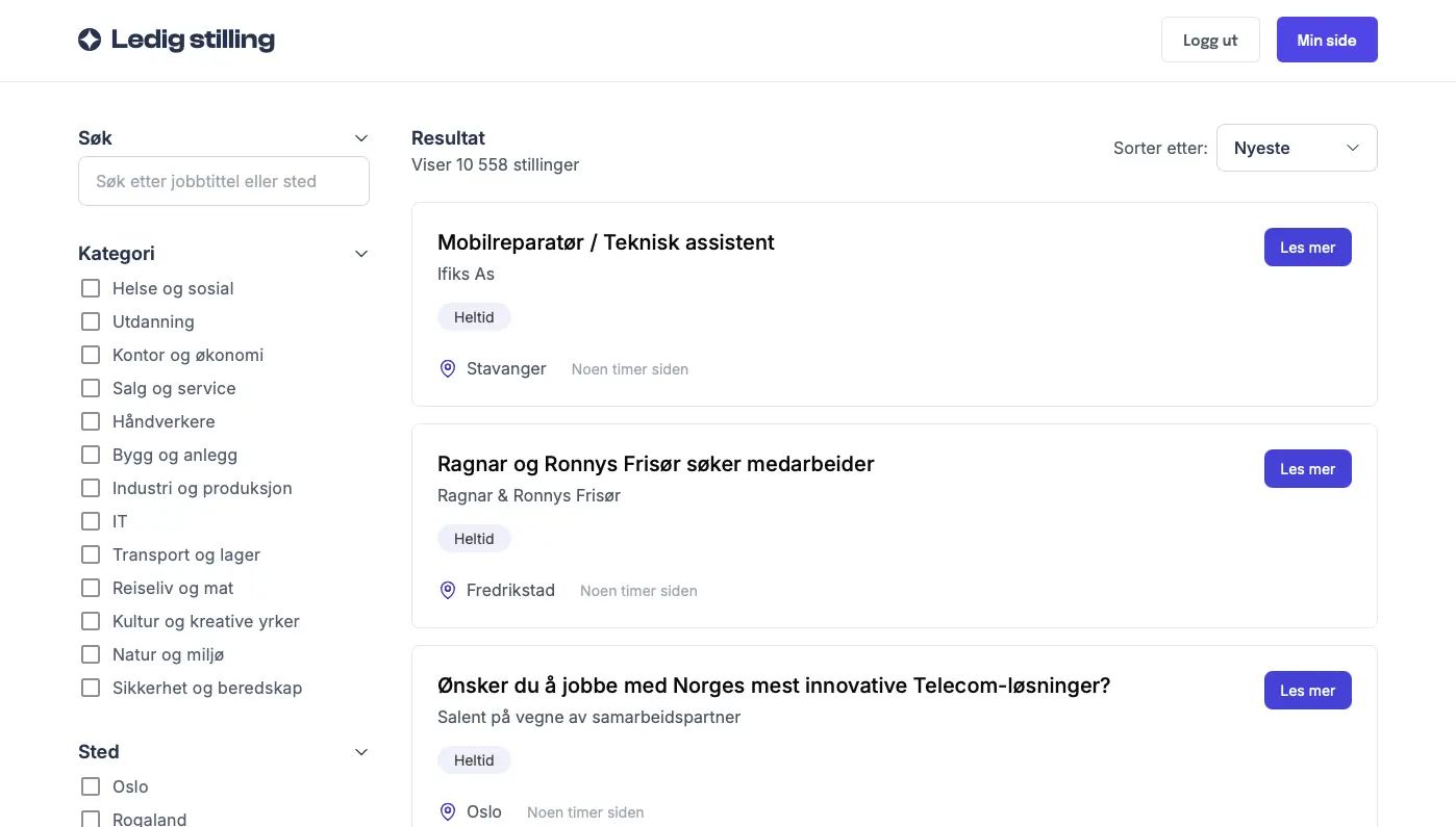 Screenshot 2 of Ledig stilling