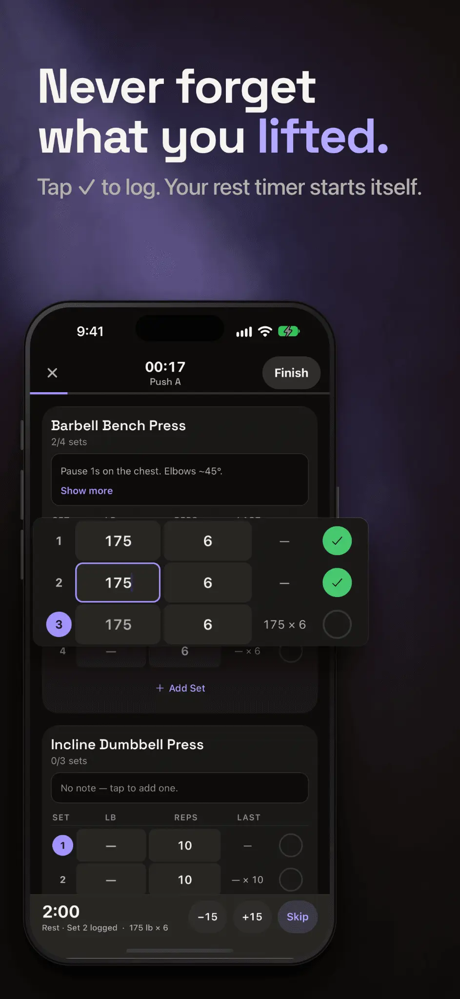 Screenshot 3 of Gryper: Workout & Muscle Log