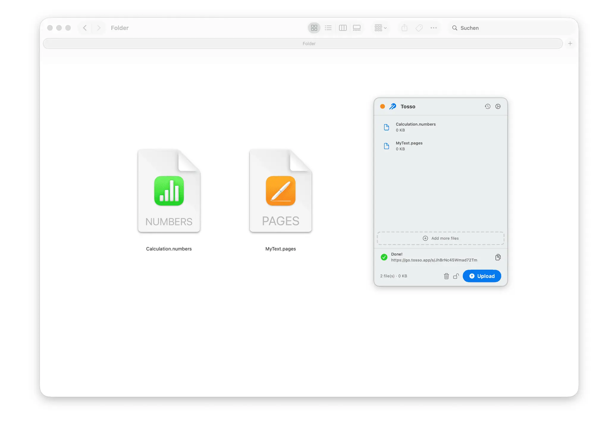 Screenshot 1 of Tosso - Stop uploading files the old way