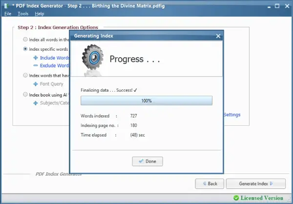 Screenshot 5 of PDF Index Generator
