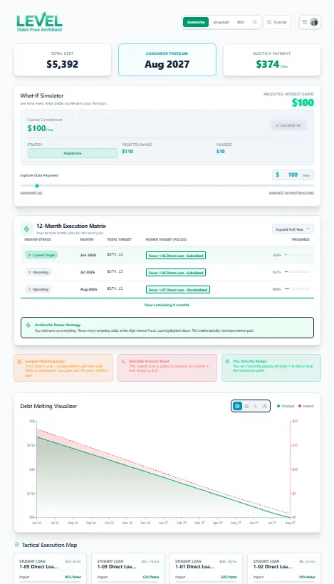 Screenshot 2 of Level Debt-Free Architect