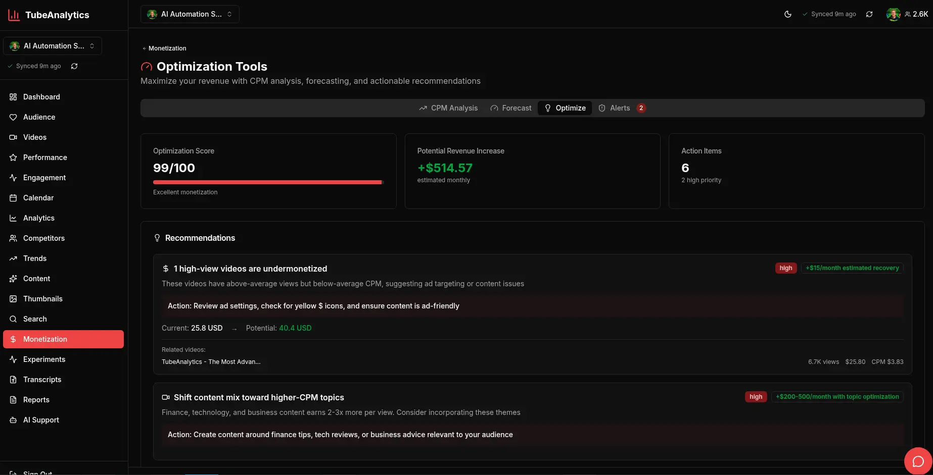 Screenshot 5 of TubeAnalytics