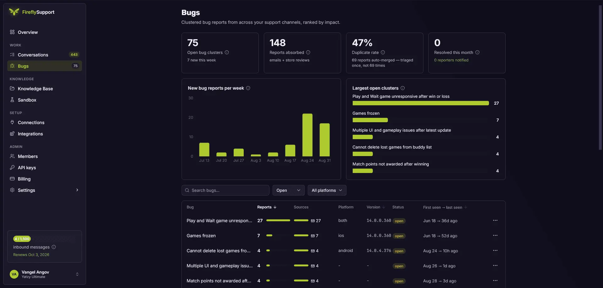 Screenshot 3 of Firefly Support
