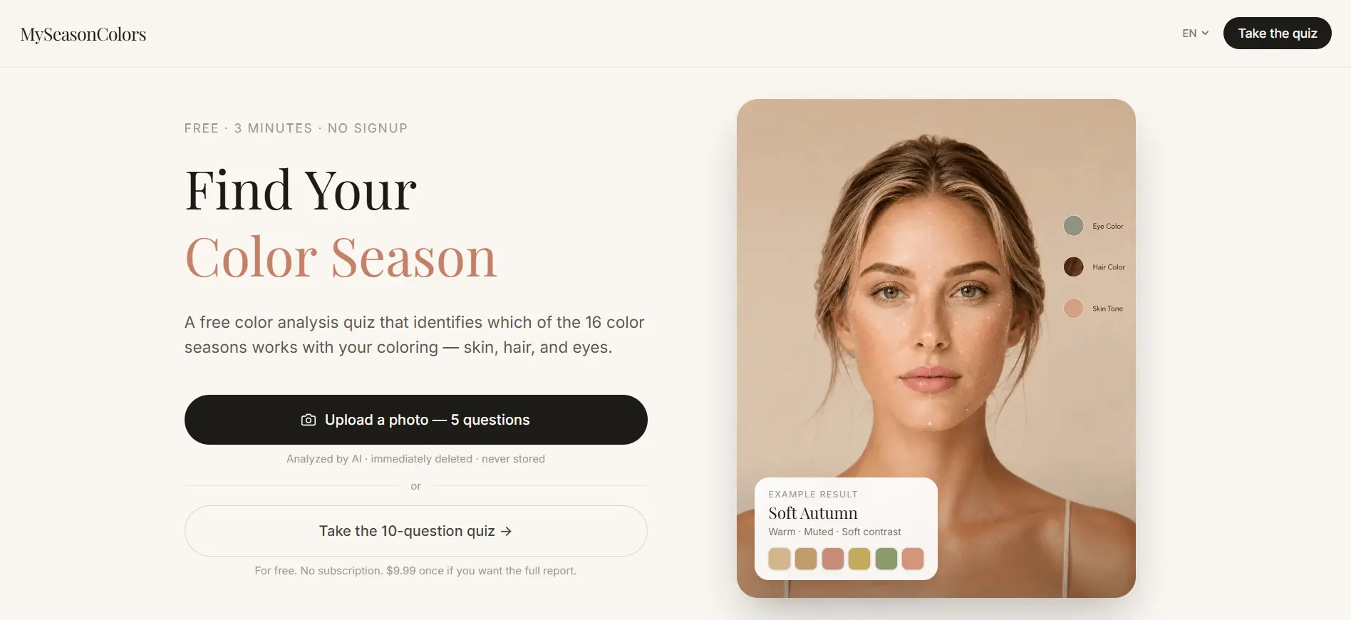 Screenshot 1 of MySeasonColors