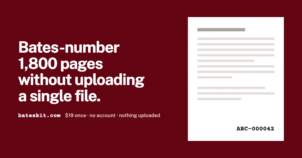 Screenshot 1 of BatesKit