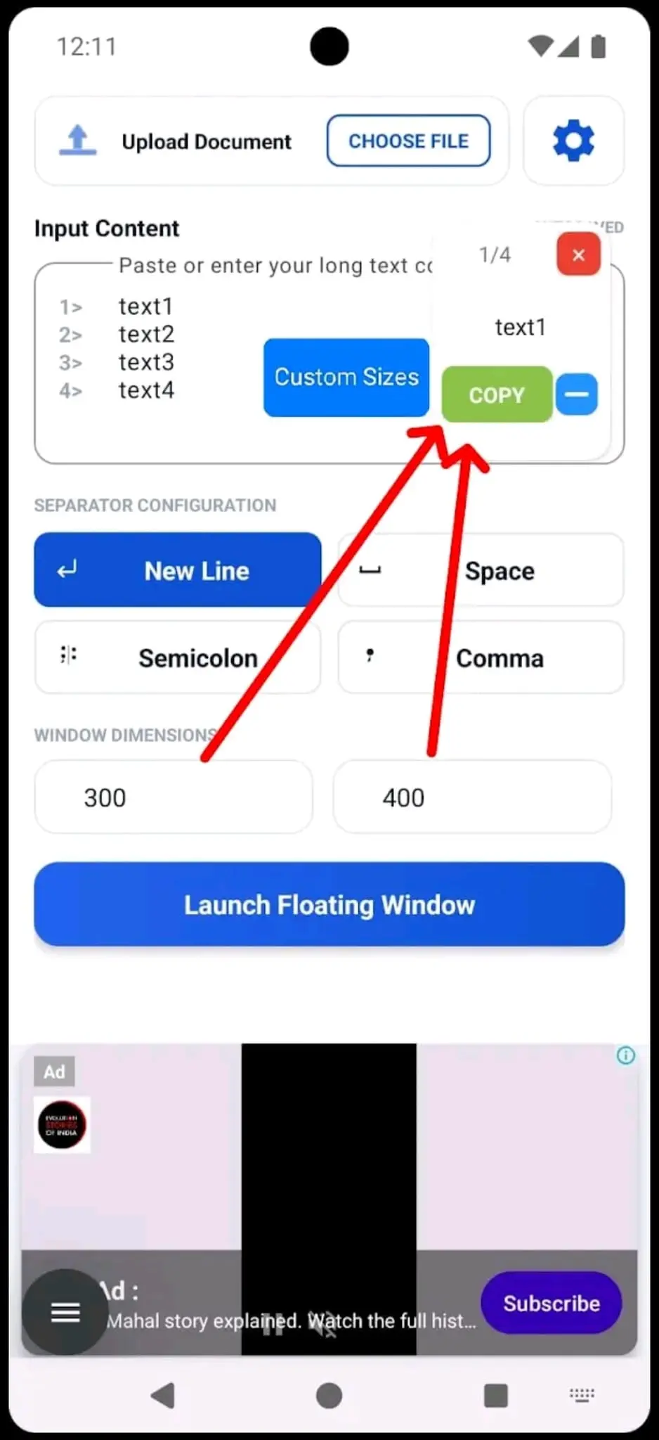 Screenshot 2 of Float text copy paste texts in floating 