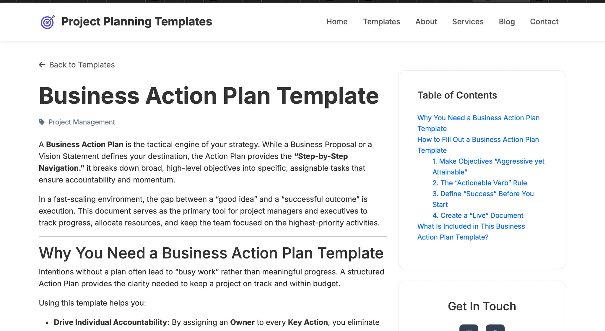 Screenshot 3 of Project Planning Templates