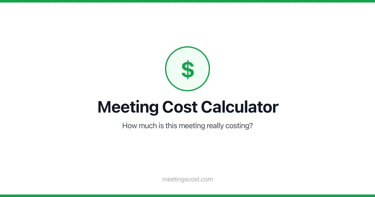 Screenshot 1 of Meeting Cost Calculator