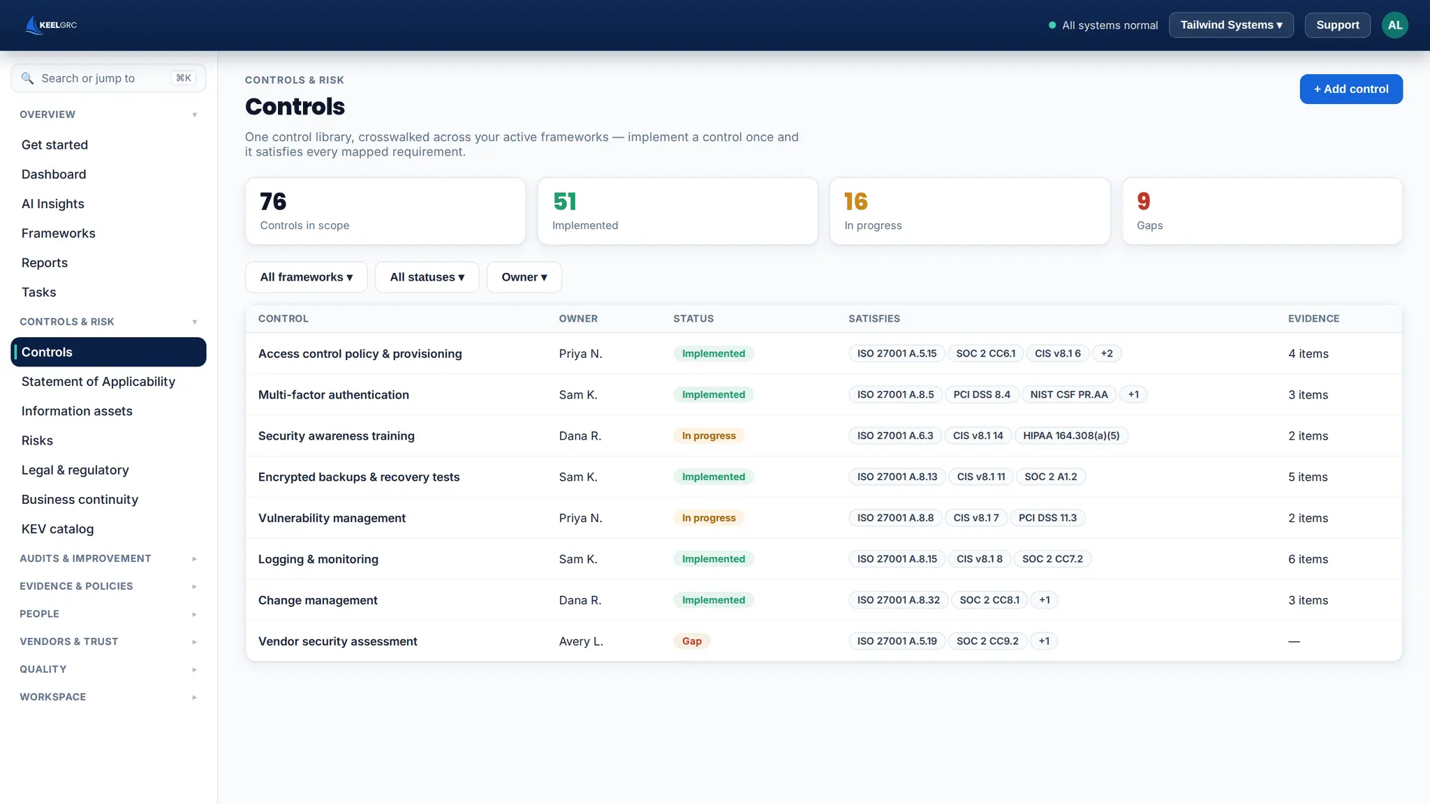 Screenshot 4 of Keel GRC