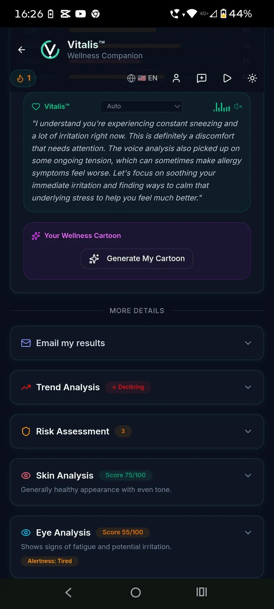 Screenshot 4 of Vitalis Wellness Companion 