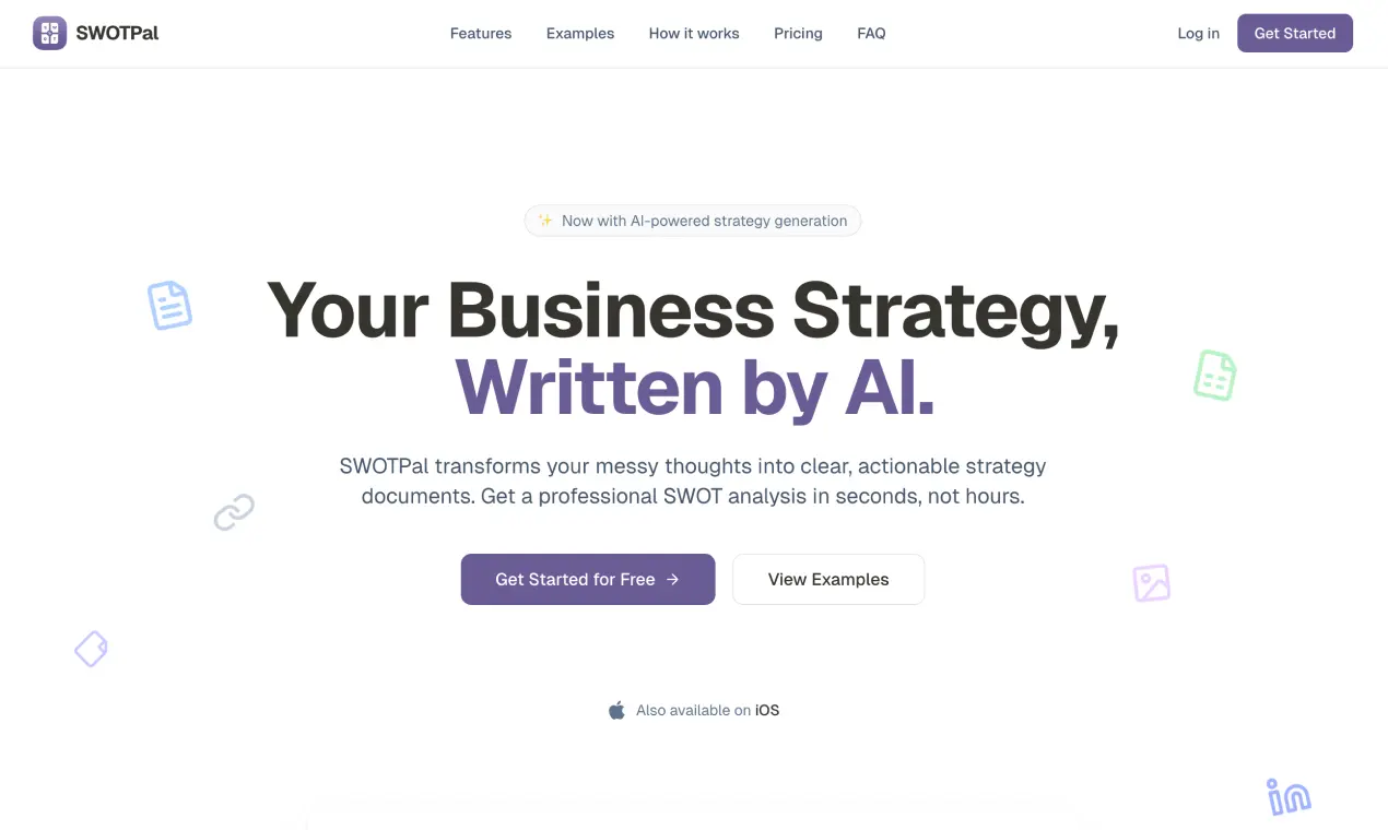 Screenshot 1 of SWOTPal - AI-Powered Strategy Analysis
