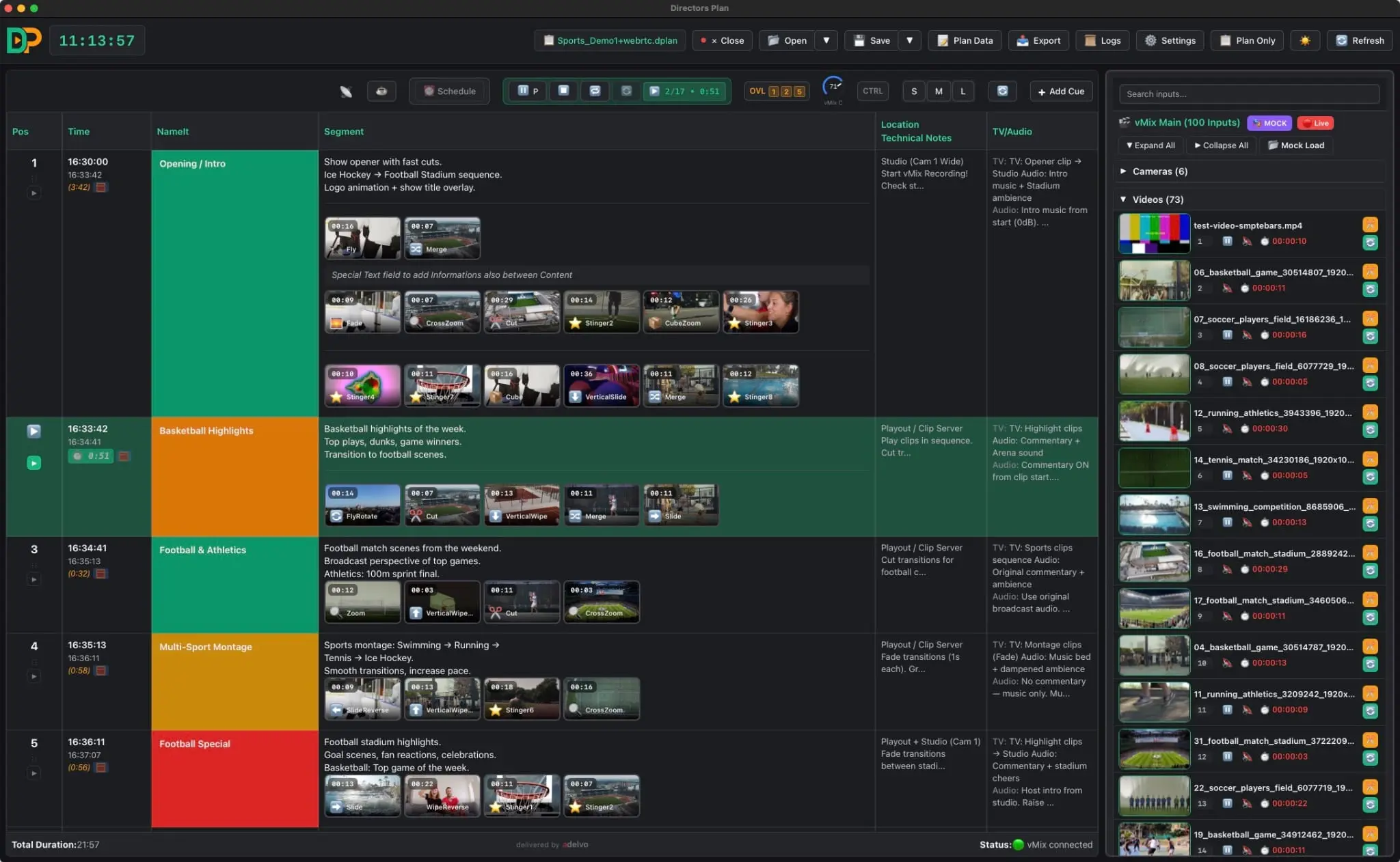 Screenshot 1 of Directors Plan for vMix