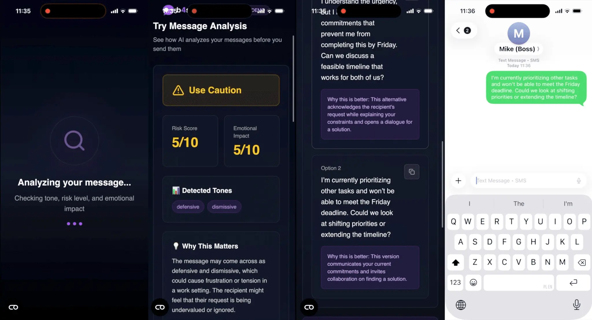 Screenshot 4 of B4Send - AI Message Analyzer