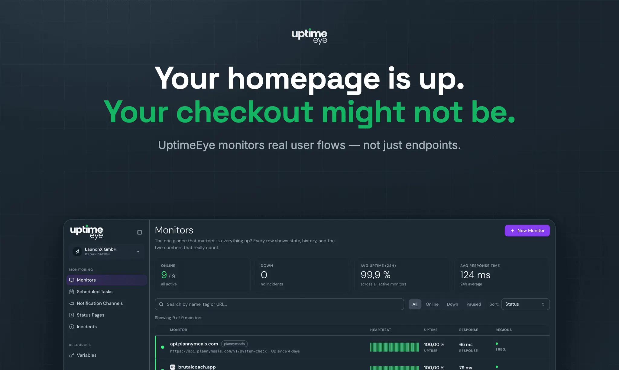 Screenshot 1 of UptimeEye