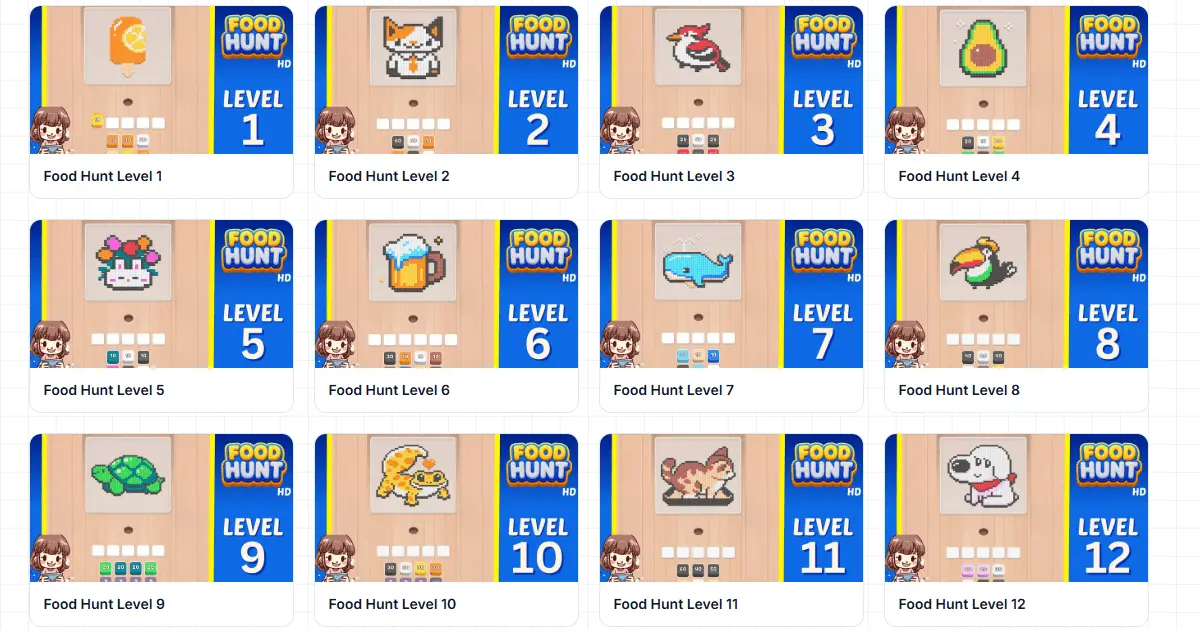 Screenshot 1 of Food Hunt: Pixel Puzzle Guide