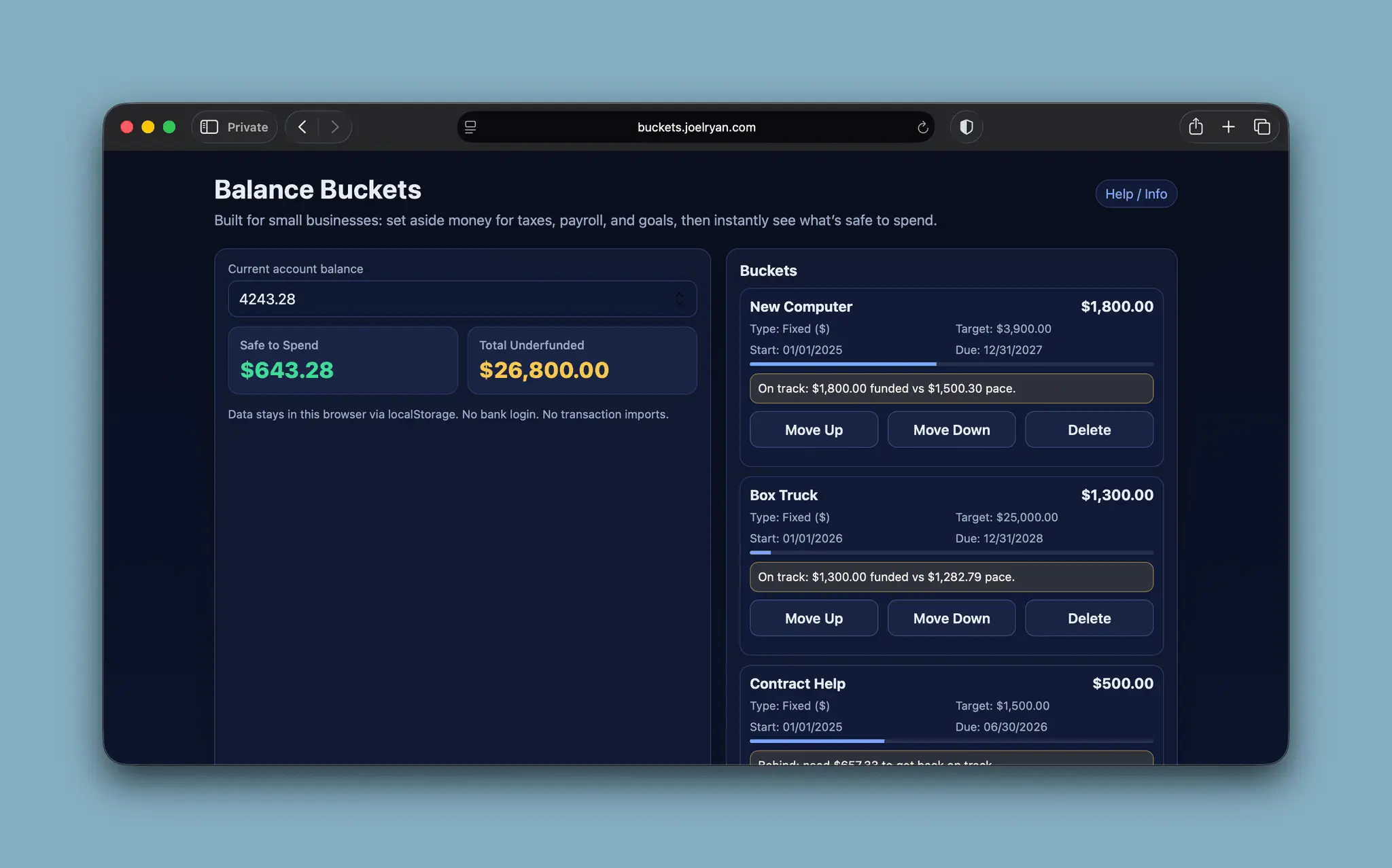 Screenshot 1 of Balance Buckets