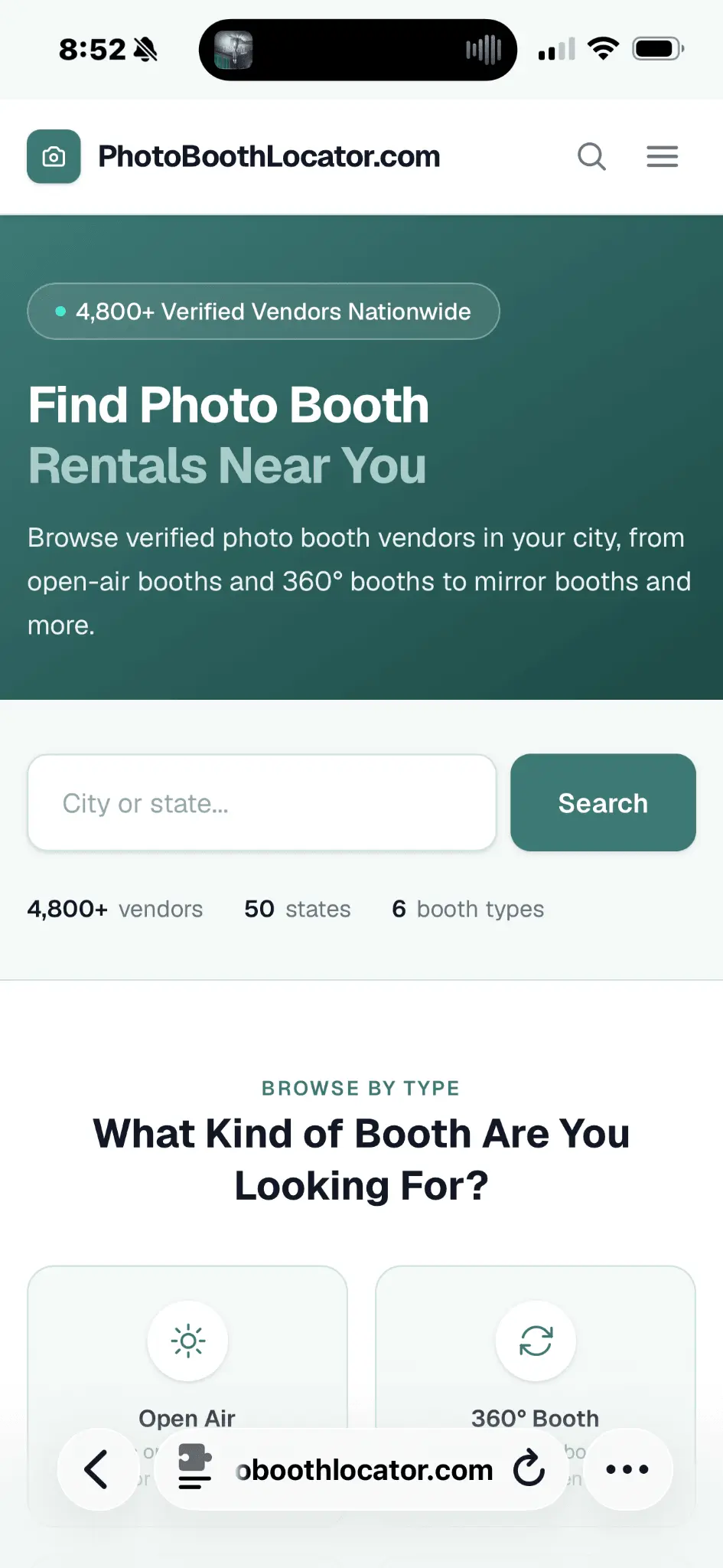Screenshot 3 of PhotoBoothLocator.com
