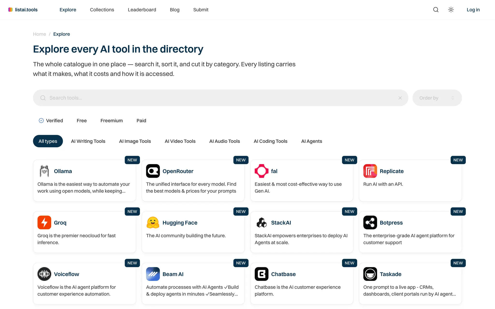 Screenshot 1 of listai.tools