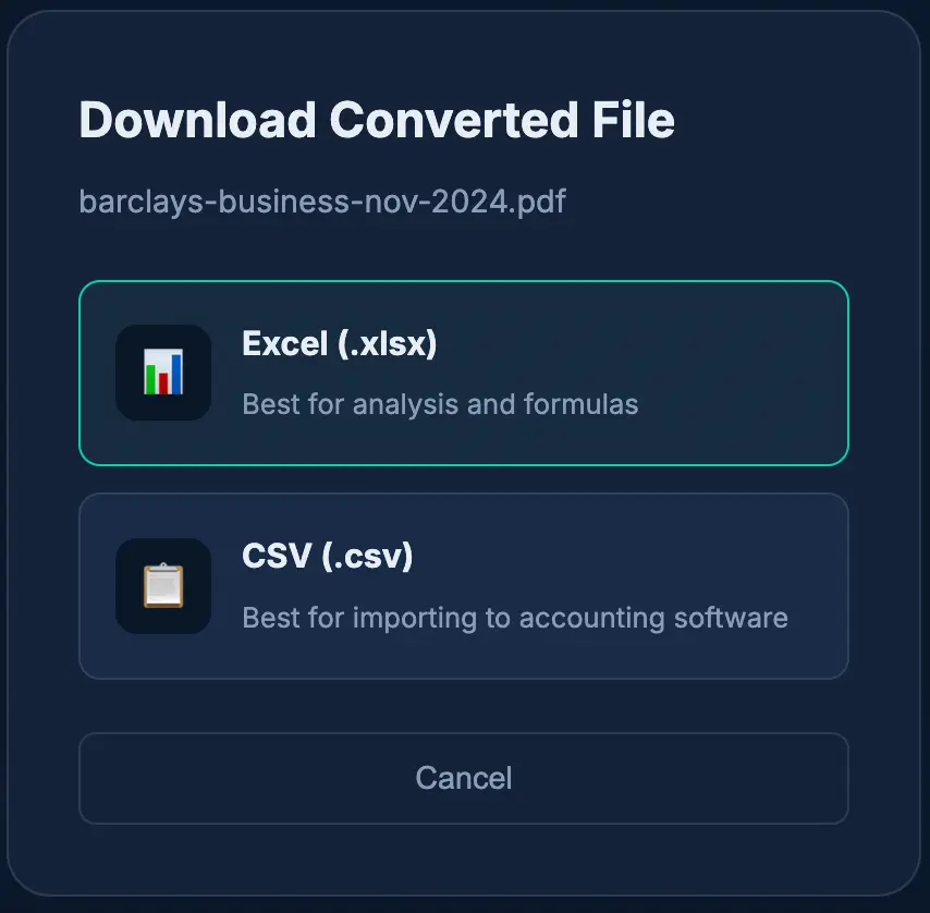 Screenshot 4 of UK Statement Converter
