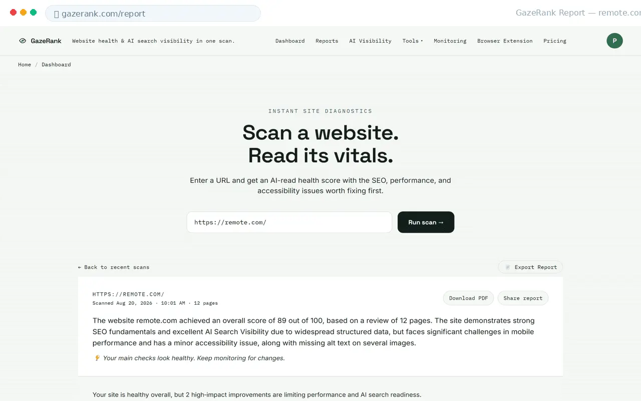 Screenshot 2 of GazeRank