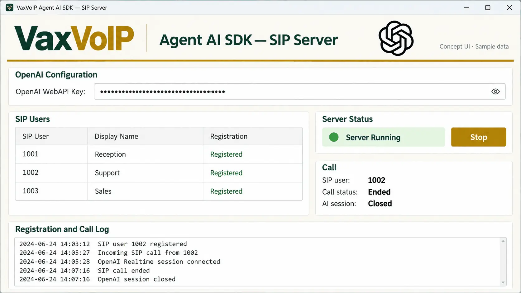 Screenshot 8 of VaxVoIP SIP AI Voice Agent SDK