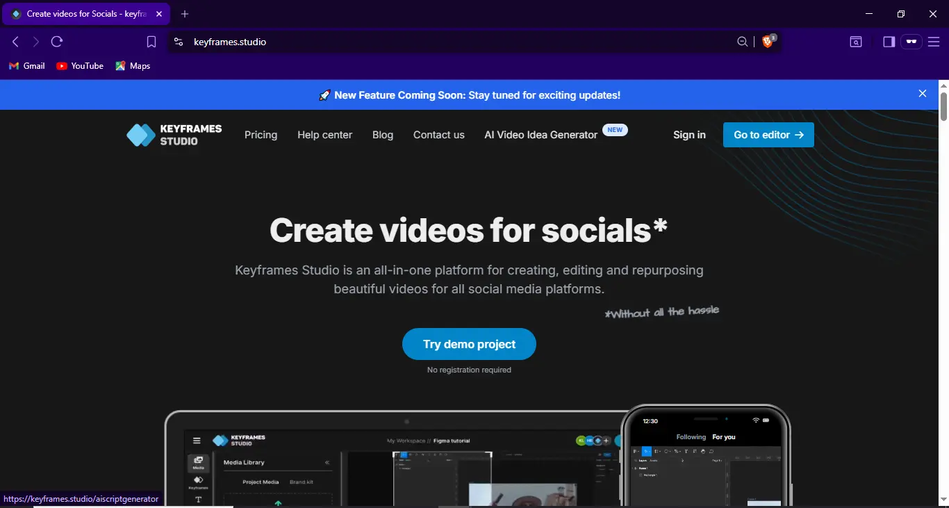 Screenshot 1 of Keyframes Studio