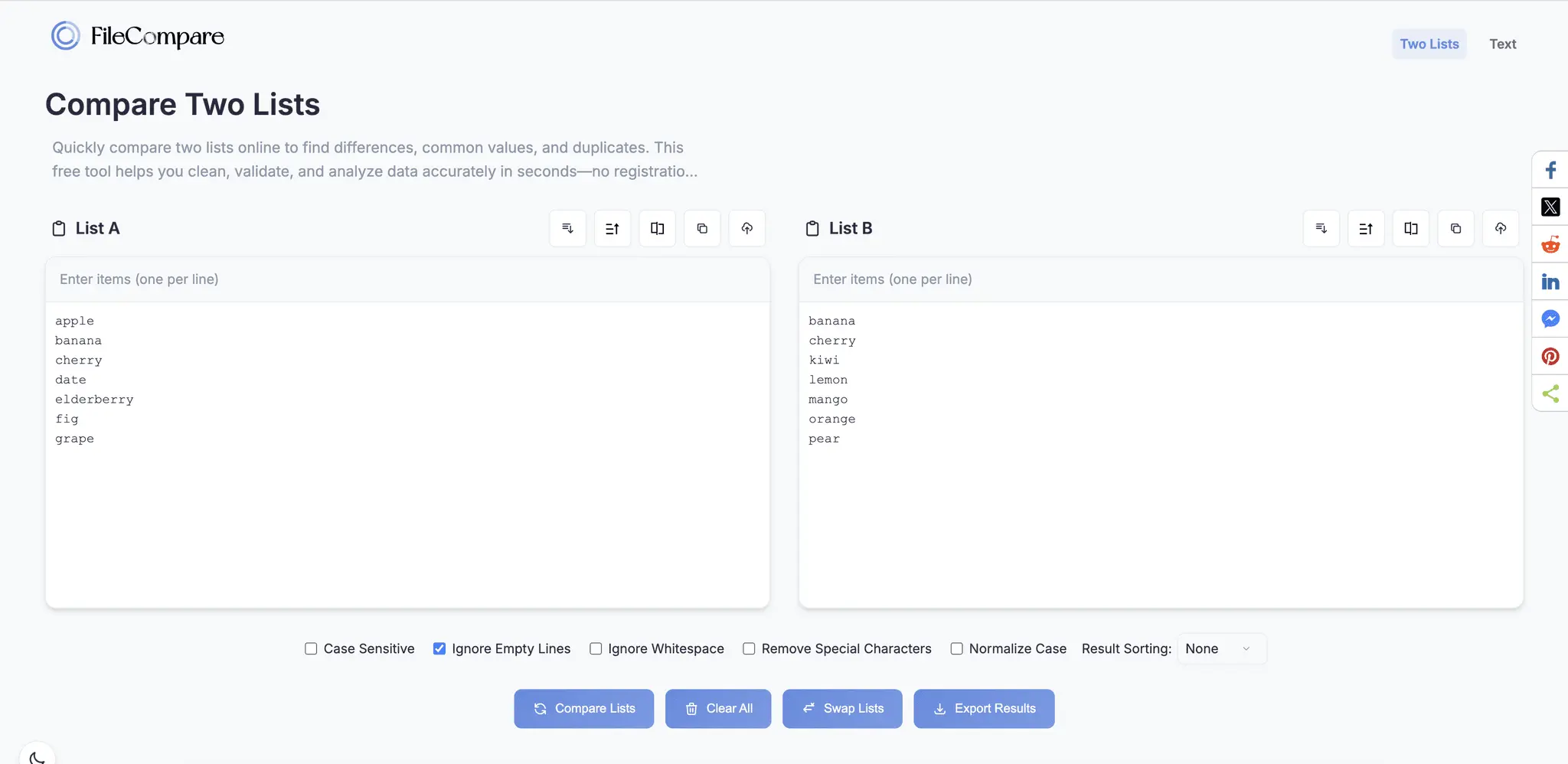 Screenshot 2 of FileCompare