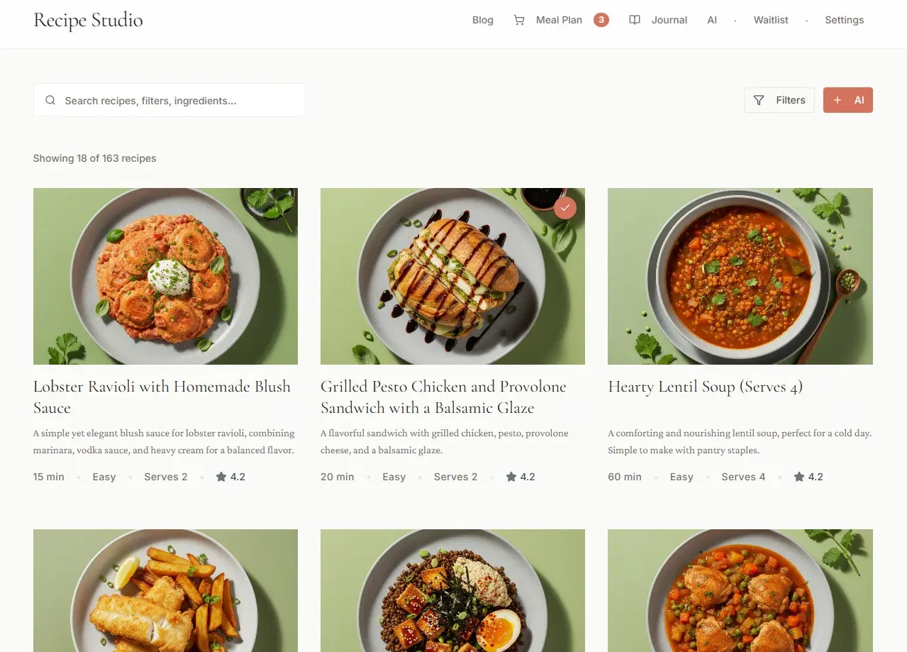 Screenshot 1 of Recipe Studio