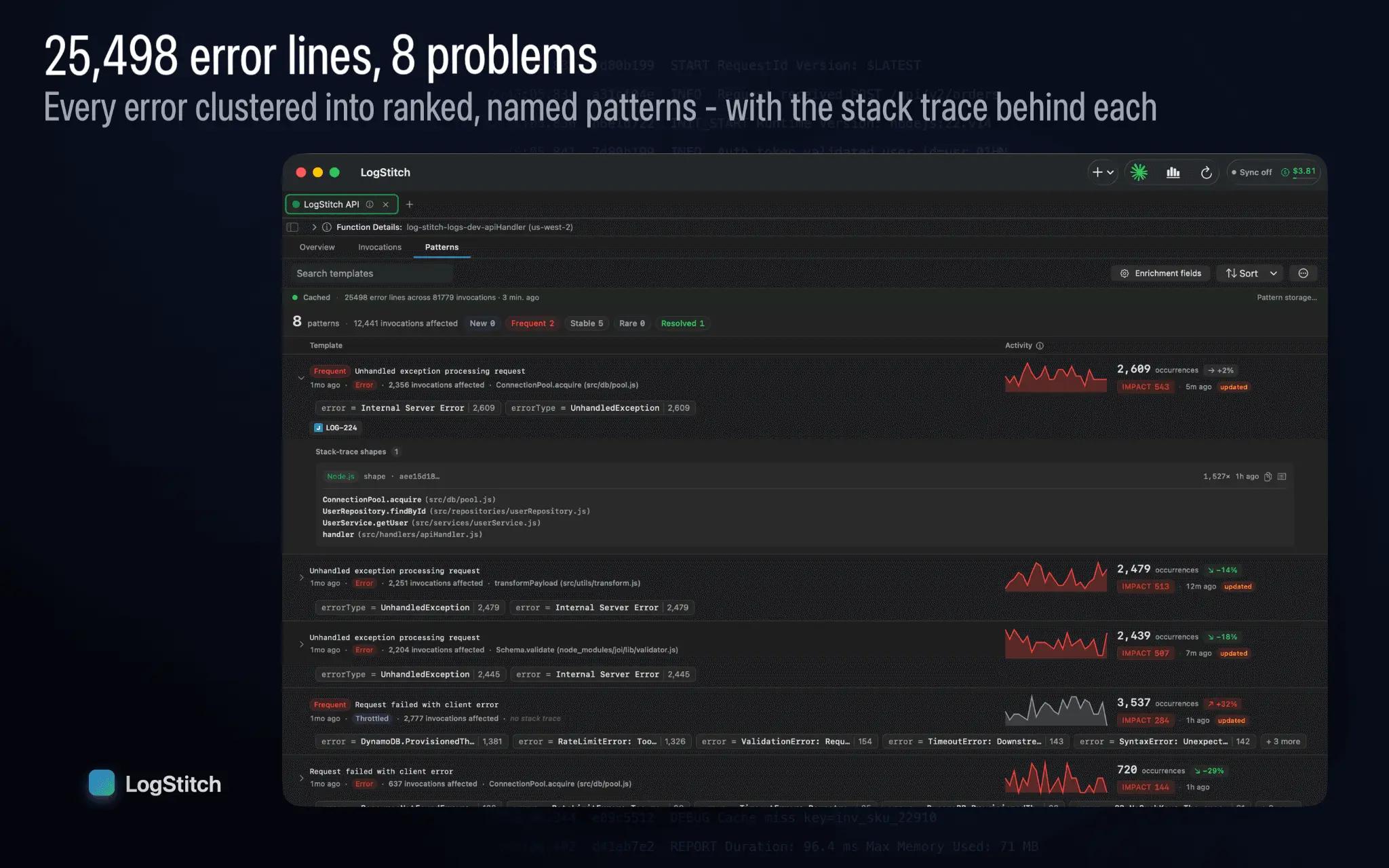 Screenshot 1 of LogStitch