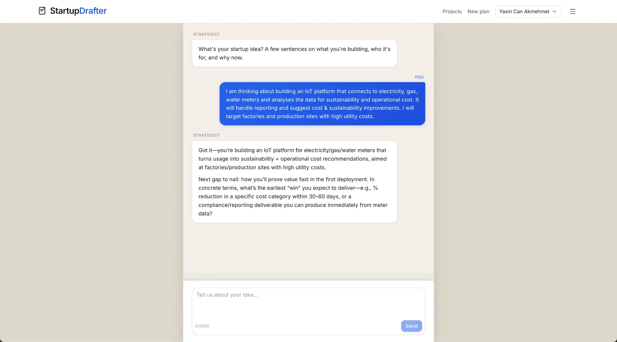 Screenshot 2 of StartupDrafter