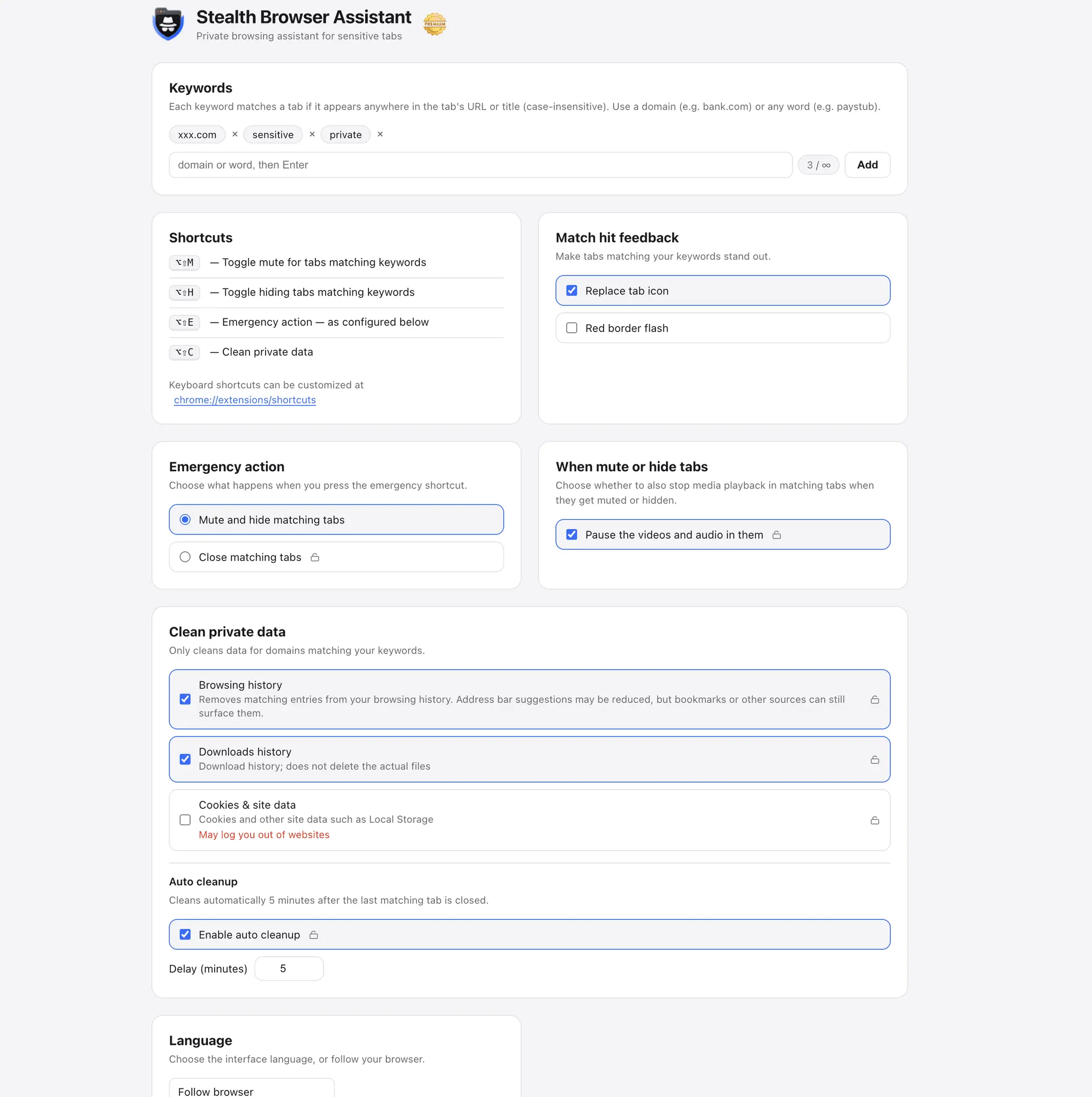 Screenshot 4 of Stealth Browser Assistant