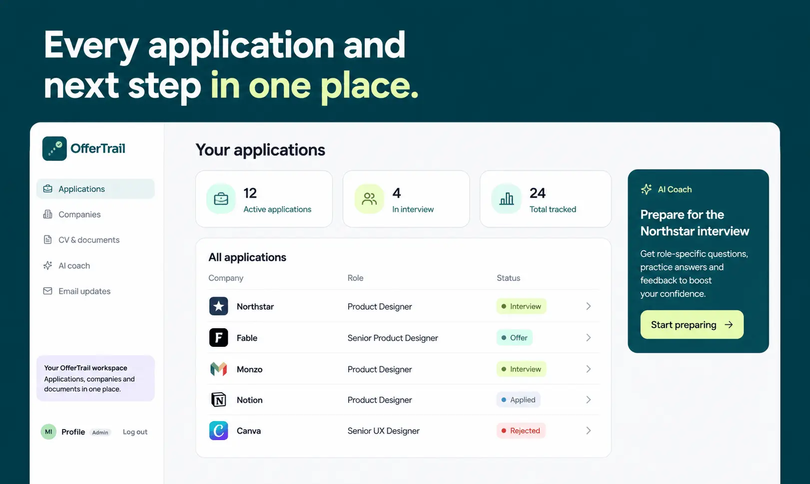 Screenshot 1 of OfferTrail