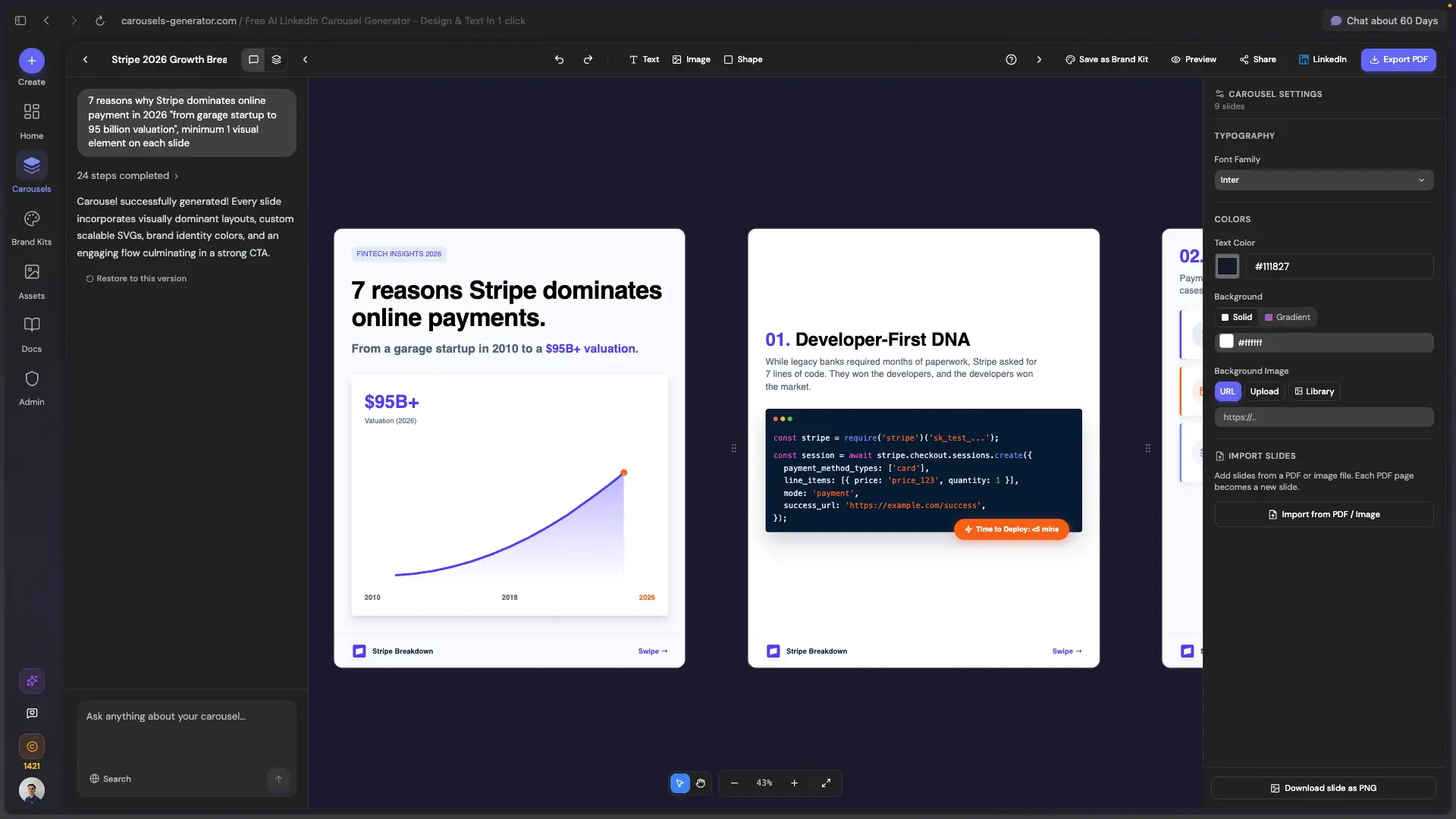 Screenshot 3 of Carousel Generator