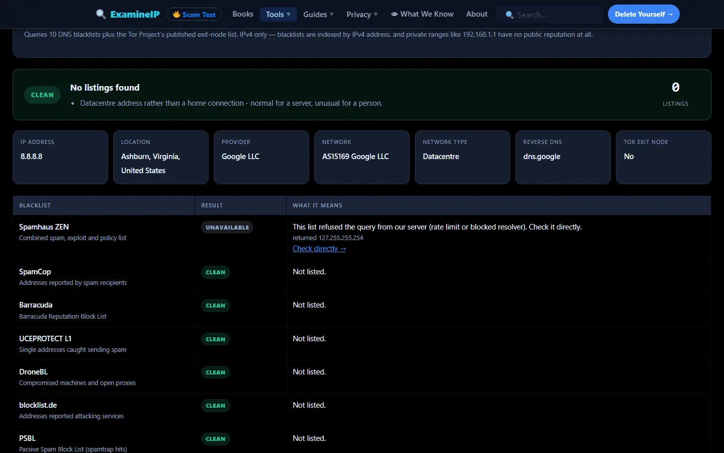 Screenshot 3 of Examine IP