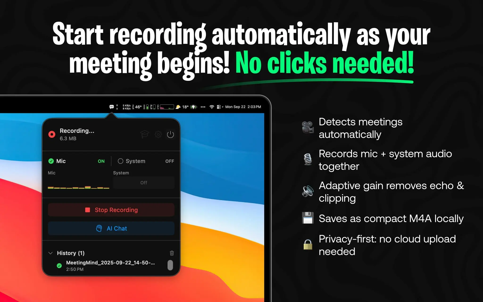 Screenshot 1 of MeetingMind