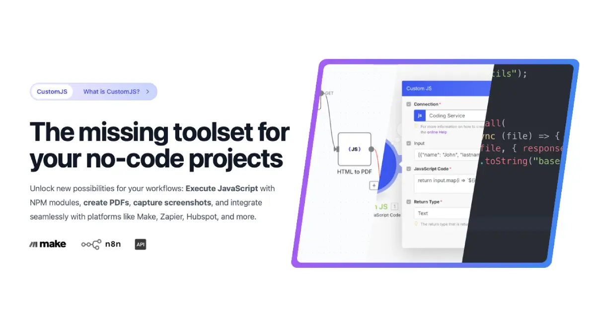 Screenshot 1 of customJS