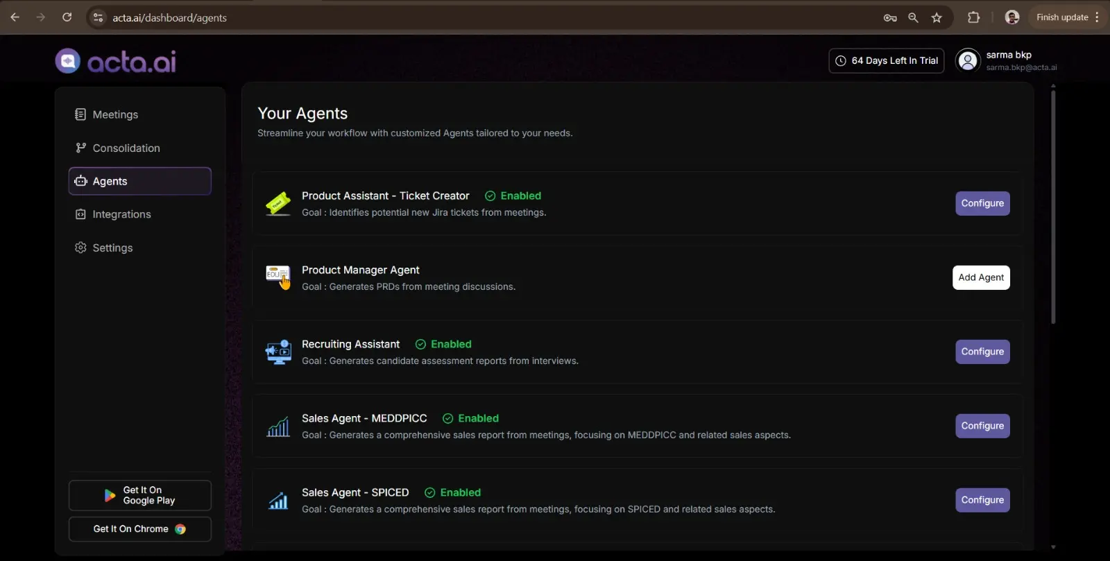 Screenshot 3 of Acta.ai