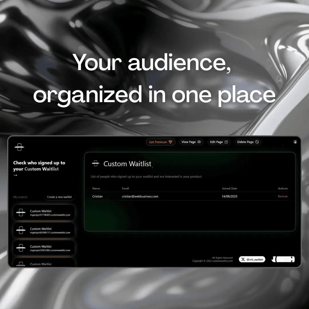 Screenshot 2 of Custom Waitlist - Webpage Customizer