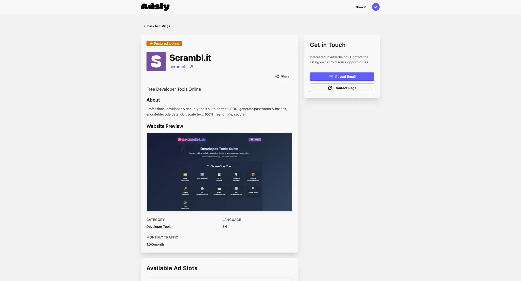 Screenshot 3 of Adsly.io