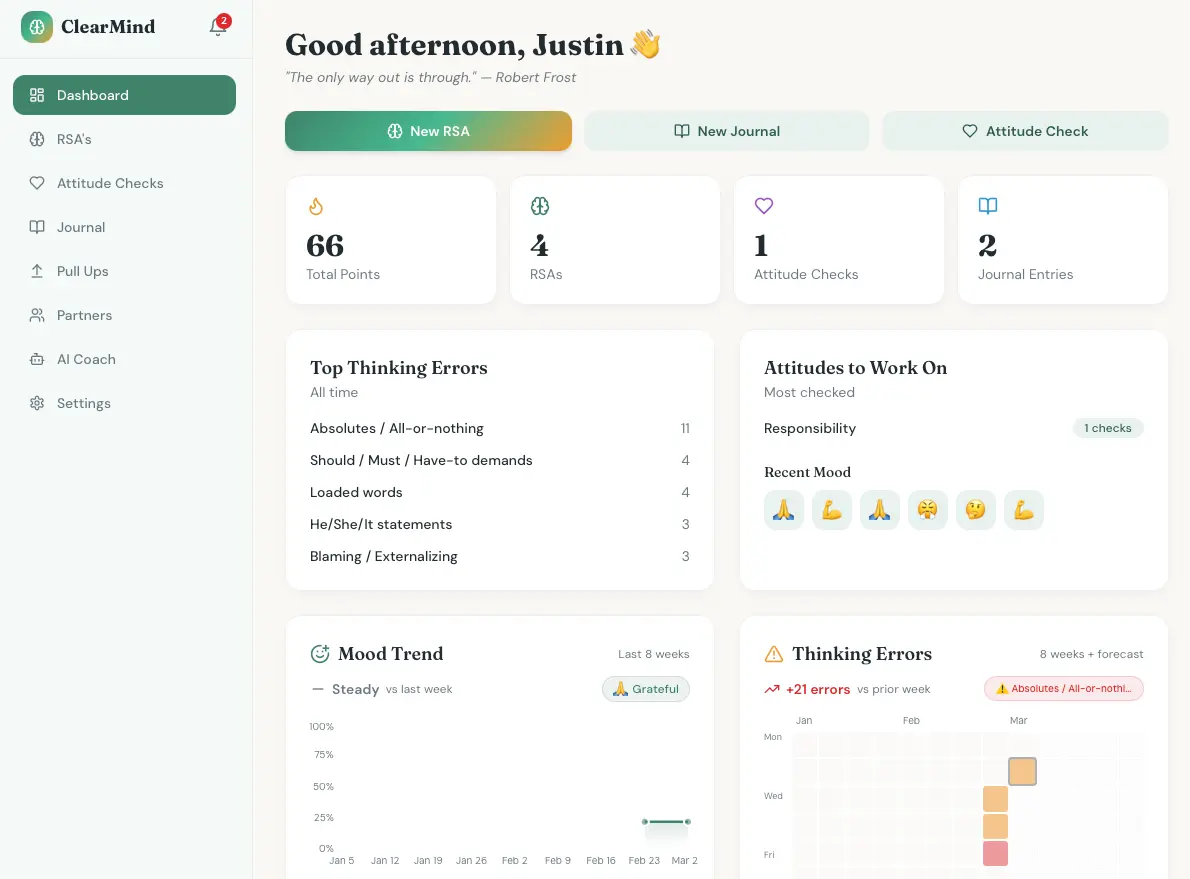 Screenshot 1 of ClearMind AI